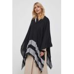 Sisley poncho culoarea negru, light
