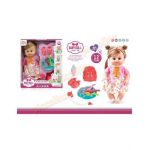 Bebelus fetita 35 cm functie pipi si papucei 12 sunete Engros