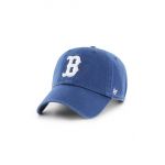 47brand șapcă de baseball din bumbac MLB Boston Red Sox culoarea albastru marin, cu imprimeu