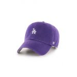 47brand șapcă de baseball din bumbac MLB Los Angeles Dodgers culoarea violet, cu imprimeu