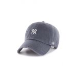47brand șapcă de baseball din bumbac MLB New York Yankees culoarea bleumarin, cu imprimeu  B-BSRNR17GWS-VN