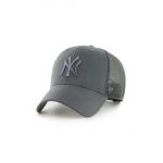 47brand șapcă MLB New York Yankees culoarea gri, cu imprimeu  B-BRANS17CTP-CCC