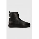AGL cizme de piele MEGHAN BOOTIE femei, culoarea negru, cu platforma, D925503PGKV0191013