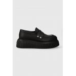AGL mocasini de piele DANY femei, culoarea negru, cu platforma, D751008PGKI0121013