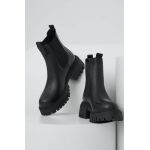 Answear Lab ghete chelsea de piele X limited collection NO SHAME femei, culoarea negru, cu platforma