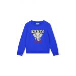 Kenzo Kids hanorac de bumbac pentru copii culoarea albastru marin, cu imprimeu