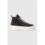Tommy Jeans tenisi TJW VULC PLATFORM MC femei, culoarea negru, EN0EN02392
