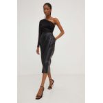 Answear Lab fusta culoarea negru, midi, drept