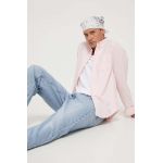 Hollister Co. camasa barbati, culoarea roz, cu guler button-down, regular