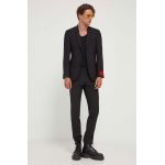 HUGO geaca de lana culoarea negru