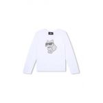 Karl Lagerfeld longsleeve copii culoarea alb