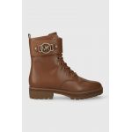 MICHAEL Michael Kors cizme de piele Rory femei, culoarea maro, cu toc plat, 40F3ROFE8L