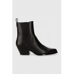 MICHAEL Michael Kors ghete chelsea de piele Kinlee femei, culoarea negru, cu toc drept, 40F3KNME5L