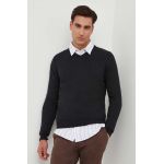 North Sails pulover din amestec de lana barbati, culoarea negru, light