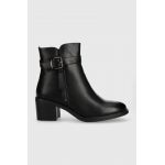 Answear Lab botine femei, culoarea negru, cu toc drept, izolare usoara
