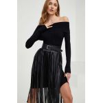 Answear Lab curea X limited collection NO SHAME femei, culoarea negru