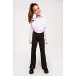 Coccodrillo bluza de bumbac pentru copii culoarea alb, neted