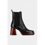 Jonak cizme de piele BECCA CUIR femei, culoarea negru, cu toc drept, 3500061