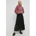 Medicine fusta culoarea negru, maxi, evazati