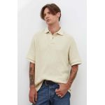 Samsoe Samsoe polo de bumbac culoarea bej, uni
