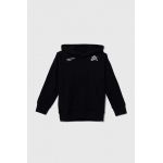 Abercrombie & Fitch bluza copii culoarea negru, cu glugă, neted