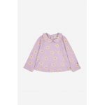Bobo Choses longsleeve bebelusi culoarea violet, cu guler