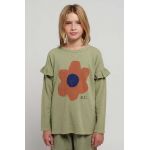 Bobo Choses longsleeve din bumbac pentru copii culoarea verde