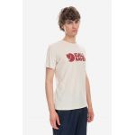 Fjallraven tricou culoarea bej, cu imprimeu F87310.113-113
