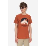 Fjallraven tricou din bumbac culoarea portocaliu, cu imprimeu F87053.243-243