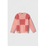 United Colors of Benetton pulover pentru copii din amestec de lana culoarea roz, light
