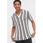 Abercrombie & Fitch tricou polo barbati, culoarea alb, modelator