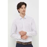 BOSS camasa barbati, culoarea alb, cu guler clasic, regular