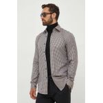 BOSS camasa din bumbac barbati, culoarea bej, cu guler clasic, slim
