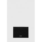BOSS carcasa din piele culoarea negru