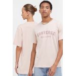 Converse tricou din bumbac culoarea roz, cu imprimeu