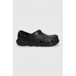 Crocs papuci Duet Max II Clog femei, culoarea negru, cu platformă 208776