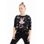 Desigual longsleeve din bumbac pentru copii culoarea negru