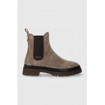Gant cizme din piele intoarsa Aligrey femei, culoarea maro, cu toc plat, izolare usoara, 27553441.G241