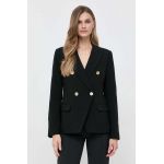 MICHAEL Michael Kors sacou culoarea negru, cu doua randuri de nasturi, neted