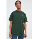 Vans tricou din bumbac culoarea verde, neted