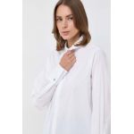 BOSS camasa femei, culoarea alb, cu guler clasic, regular
