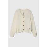 Pepe Jeans cardigan copii culoarea bej, călduros