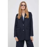 Pepe Jeans sacou din lana culoarea albastru marin, un singur rand de nasturi, modelator