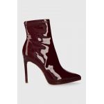 Steve Madden botine Kaylani femei, culoarea bordo, cu toc cui, SM19000030
