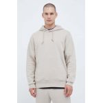 adidas bluza barbati, culoarea bej, cu glugă, neted