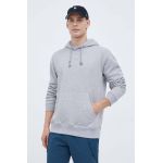 adidas bluza barbati, culoarea gri, cu glugă, melanj