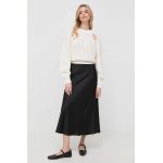BOSS fusta culoarea negru, maxi, evazati