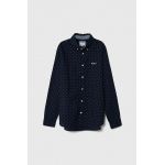 Pepe Jeans camasa de bumbac pentru copii culoarea albastru marin