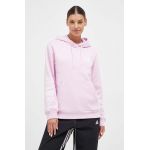 adidas Originals bluza femei, culoarea roz, cu glugă, neted