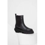 Answear Lab ghete chelsea de piele femei, culoarea negru, cu platforma